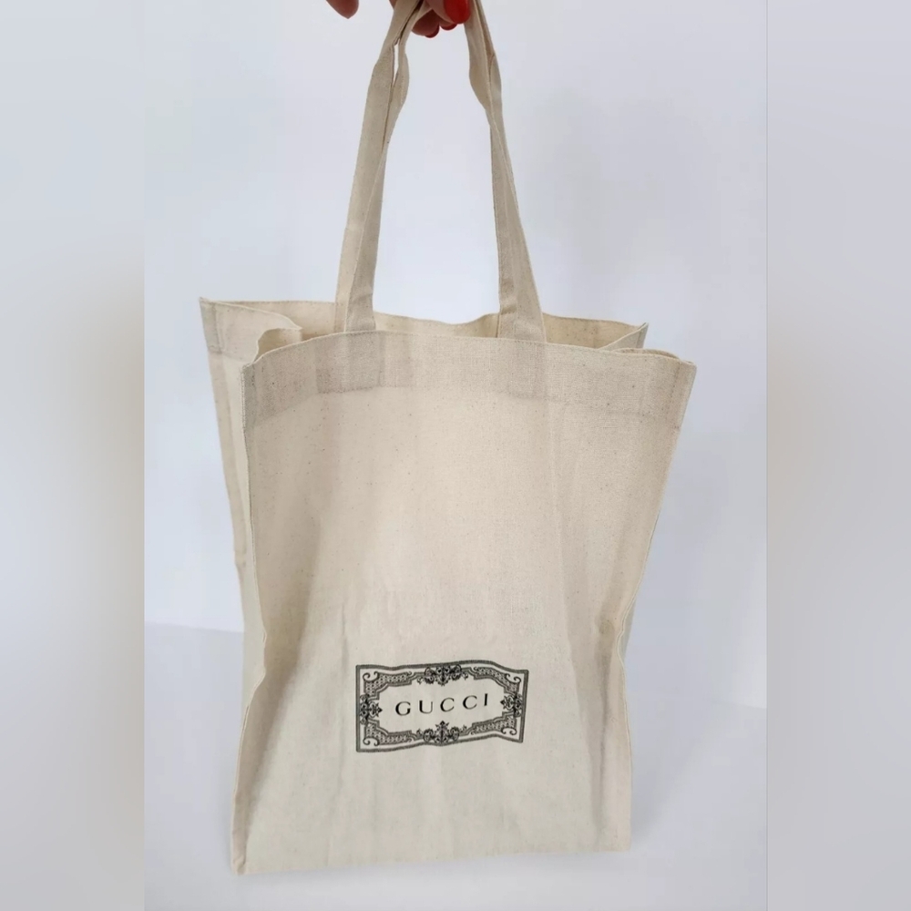 GUCCI TOTE CANVAS COTTON IVORY REUSABLE BEACH SHOPPING BAG GWP